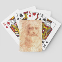 Rood krijt Leonardo da Vinci zelfportret