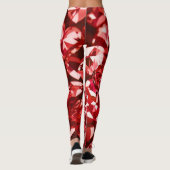 Rood kristal diamanten harten leggings (Achterkant)