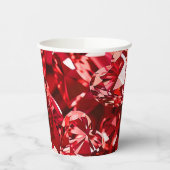 Rood kristal diamanten harten papieren bekers (Links)