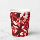Rood kristal diamanten harten papieren bekers (Rechts)