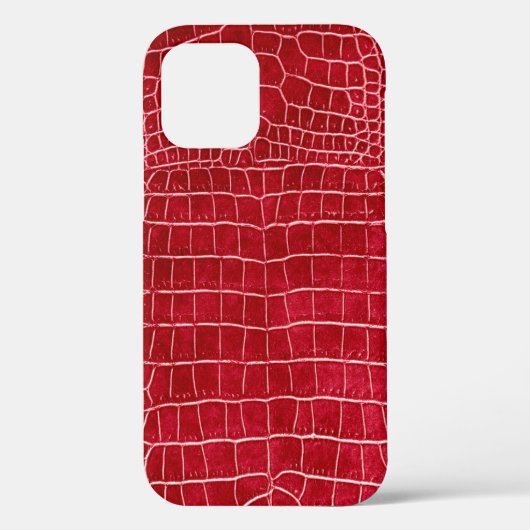 Rood krokodilleder Case-Mate iPhone case (Achterkant)
