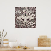 Rood Kroon Kraan Riet Poster (Keuken)