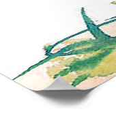 Rood kroonkraan - Permanent poster Tekening 2 (Hoek)