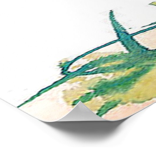 Rood kroonkraan - Permanent poster Tekening 2 (Hoek)