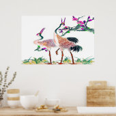 Rood kroonkraan - Permanent poster Tekening 2 (Keuken)