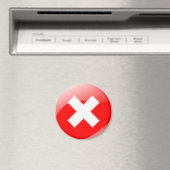 Rood kruisje: X verkeerd symbool Magneet (Insitu (Vaatwasser))