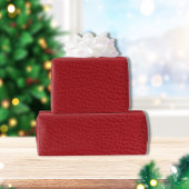 Rood kunstleder cadeaupapier