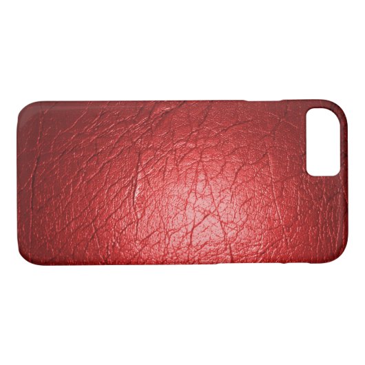Rood kunstleder Case-Mate iPhone case (Achterkant (Horizontaal))