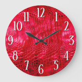 Rood kunstleder grote klok (Voorkant)