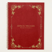 Rood kunstleder planner (Voorkant)