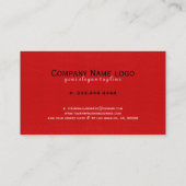 Rood kunstleder  uiterlijk visitekaartje (Achterkant)