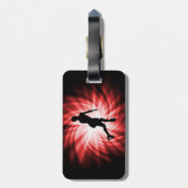 Rood kunstschaatsen bagagelabel (Achterkant verticaal)