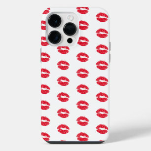Rood Kuslippen Patroon iPhone 14 Pro Max Hoesje