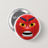 rood kwaad ronde button 5,7 cm (Voorkant /achterkant)