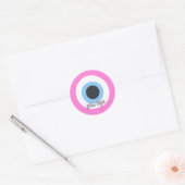 rood kwaadaardig oog || aanpasbaar ronde sticker (Envelop)