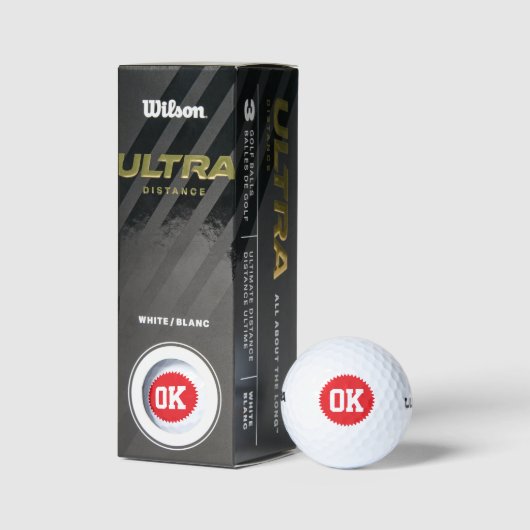 Rood kwaliteitszegellogo aangepaste Wilson-golfbal Golfballen (Verpakking)