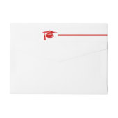 Rood label Afstuderen rood Pet (Achterkant)