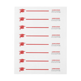 Rood label Afstuderen rood Pet