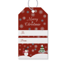 Rood Label met sneeuwvlokken