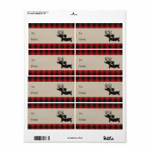 Rood Label Pset Reindeer Dachshund Gift Labels (Full Sheet)