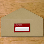 Rood label voor zakelijke verzending