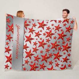 rood, lachen, gelukkig, sterren, regenboog, kleure fleece deken