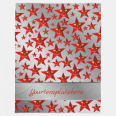 rood, lachen, gelukkig, sterren, regenboog, kleure fleece deken (Voorkant)