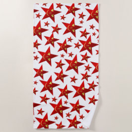 rood, lachen, gelukkig, sterren, regenboog, kleure strandlaken