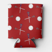 Rood lacrossepatroon blikjeskoeler (Voorkant)