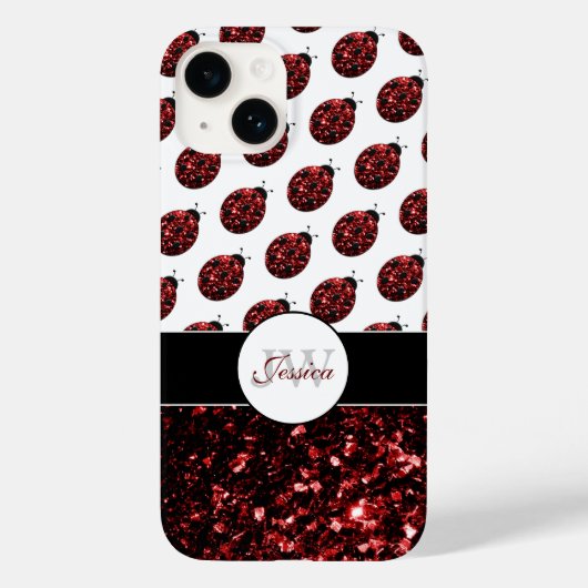 Rood ladybug-spatbord Case-Mate iPhone case (Achterkant)