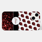 Rood ladybug-spatbord Case-Mate iPhone case (Achterkant (horizontaal))