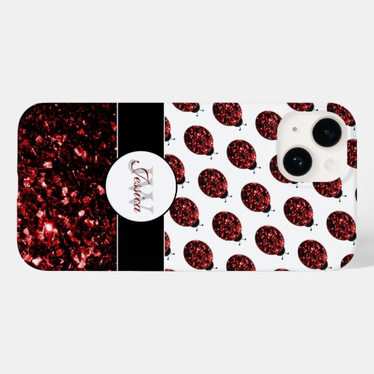 Rood ladybug-spatbord Case-Mate iPhone case (Achterkant (horizontaal))