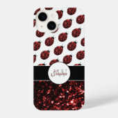Rood ladybug-spatbord iPhone hoesje (Achterkant)