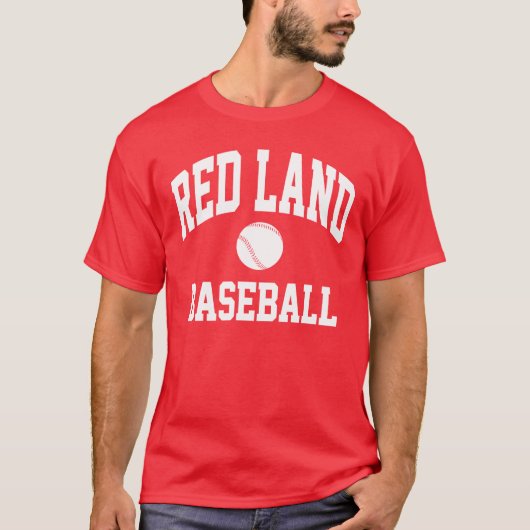 Rood land Baseball T-shirt (Voorkant)