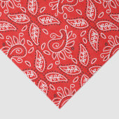 Rood land paisley patroon tissuepapier (Detail)