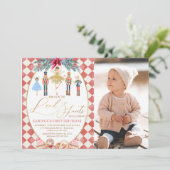 Rood land zoet Nutkraker Foto van Birthday Kaart (Staand voorkant)