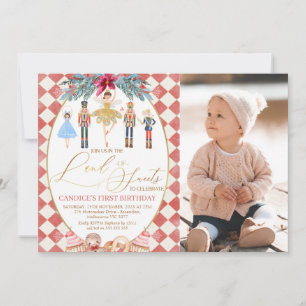 Rood land zoet Nutkraker Foto van Birthday Kaart