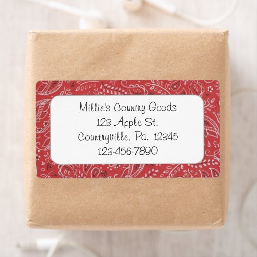 Rood landlabel etiket (Insitu)