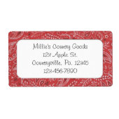 Rood landlabel etiket (Voorkant)