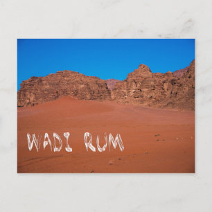 Rood landschap van de Rum Wadi Briefkaart
