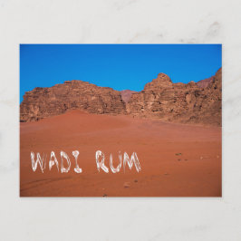 Rood landschap van de Rum Wadi Briefkaart
