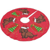 Rood lange kerstboomrok met rode rode draad kerstboom rok (Gekanteld)