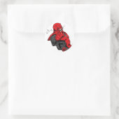 Rood lantaarnkorps - Rage Leaning 1 Ronde Sticker (Tas)