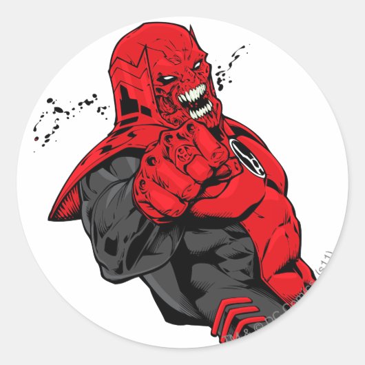 Rood lantaarnkorps - Rage Leaning 1 Ronde Sticker (Voorkant)