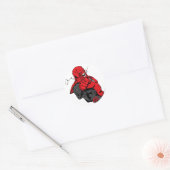 Rood lantaarnkorps - Rage Leaning 1 Ronde Sticker (Envelop)