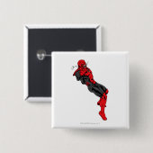 Rood lantaarnkorps - Rage Leaning 1 Vierkante Button 5,1 Cm (Voorkant /achterkant)