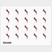 Rood lantaarnkorps - Rage Leaning 1 Vierkante Sticker (Vel)