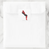 Rood lantaarnkorps - Rage Leaning 1 Vierkante Sticker (Tas)