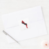 Rood lantaarnkorps - Rage Leaning 1 Vierkante Sticker (Envelop)