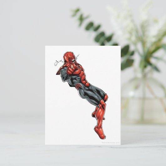 Rood lantaarnkorps - Rage Leaning 2 Briefkaart (Staand voorkant)